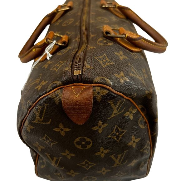 Authentic Louis Vuitton Satchel Bag Speedy 30 Monogram Used LV Handbag Vintage - Picture 10 of 14
